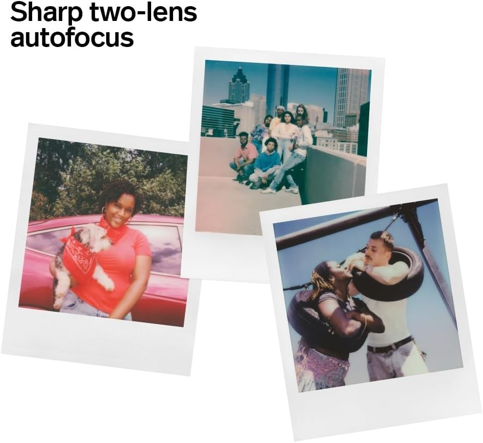 Instant Camera Autofocus Self Timer Double Exposure White Camera