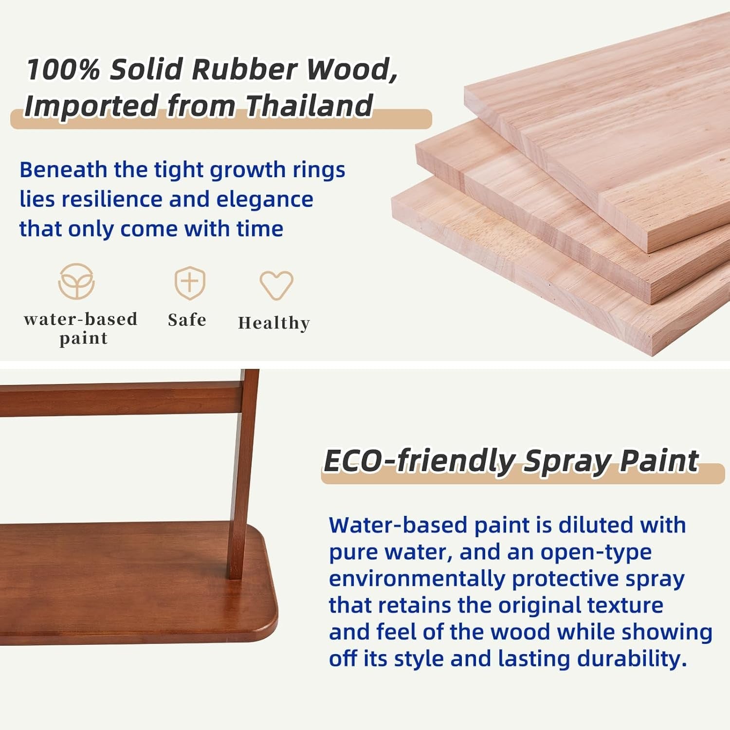Modern Wooden Coat Rack Stand 180cm 5 Hooks Free Standing Clothes Organizer