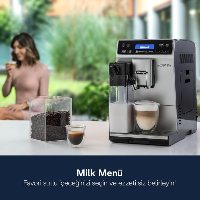 Automatic Bean-to-Cup Coffee Machine 1.4L LatteCrema Milk Frother 1450W Silver