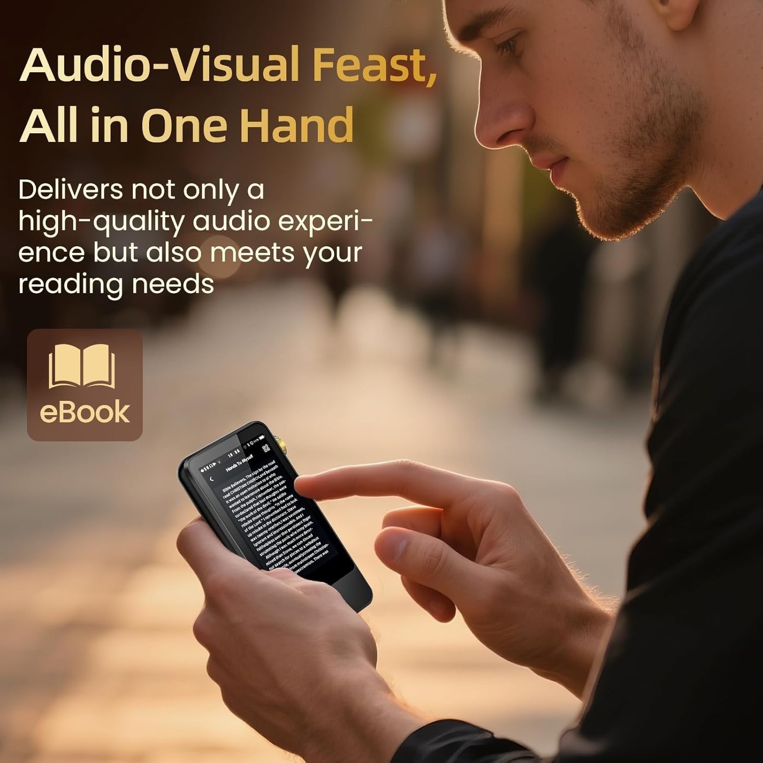 Hi-Res MP3 Player 3.2" Touch Screen Bluetooth Dual DAC 128GB Audio Device