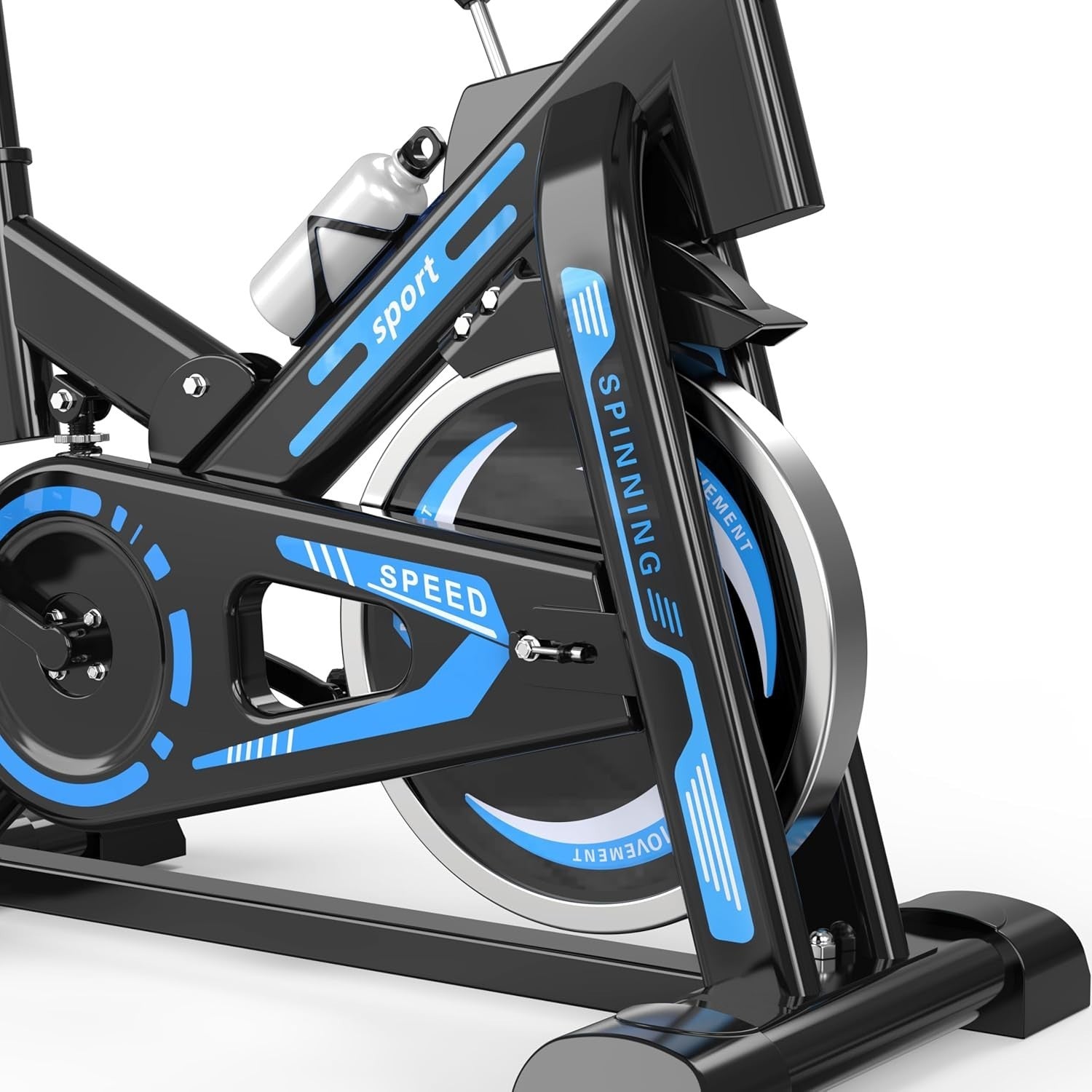 Quiet Magnetic Spin Bike w/ LCD Display, Phone Holder & 6kg Flywheel 300lb Cap