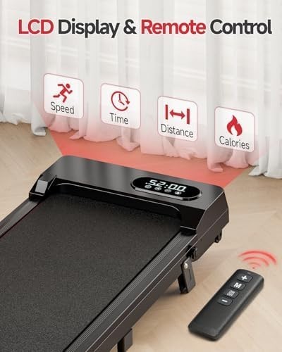 Compact Under Desk Walking Pad Treadmill 8 km/h Incline Remote