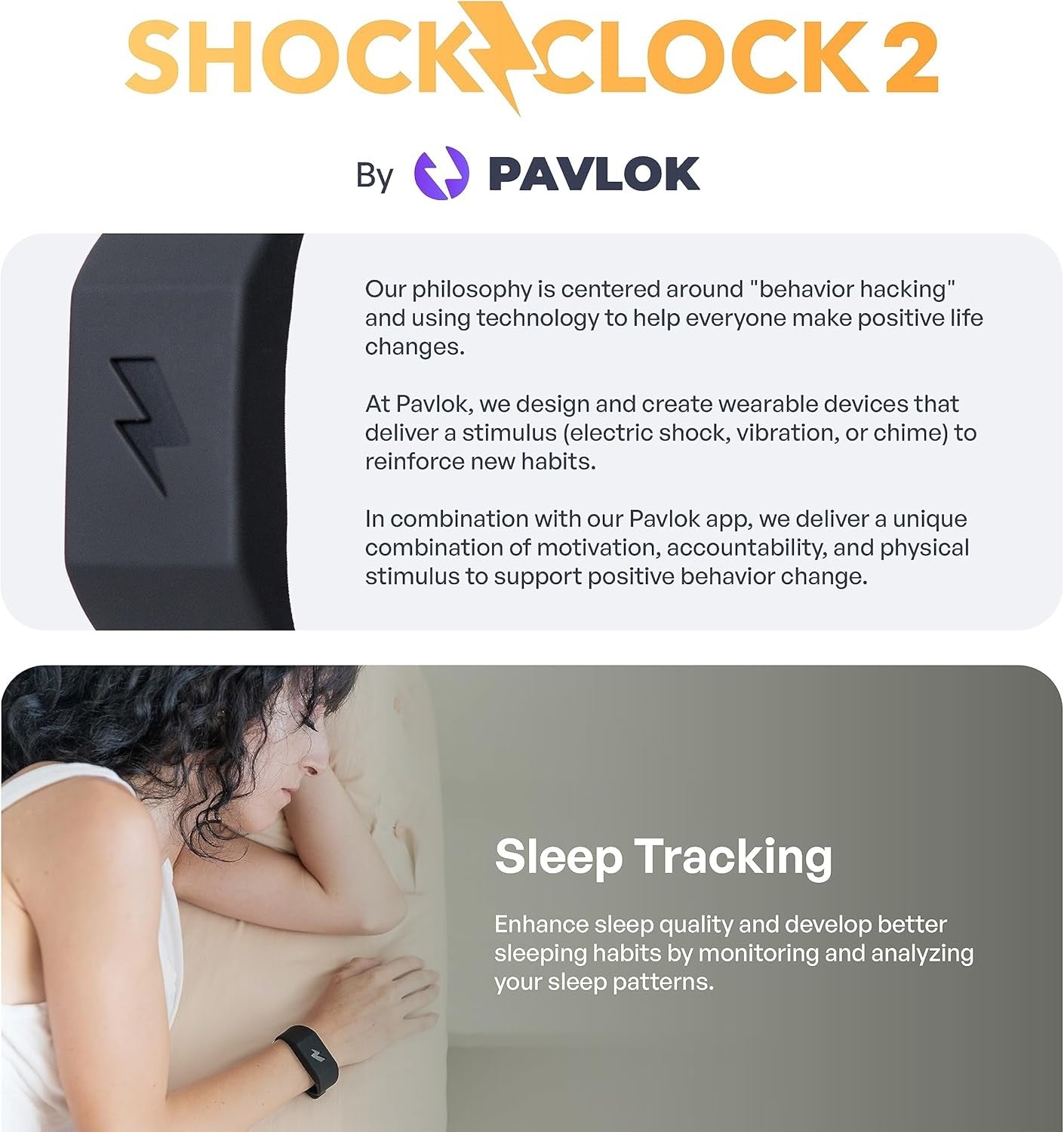 Black Shock Alarm Clock Wearable Wake Up Trainer Loud Vibrate Electric Alert