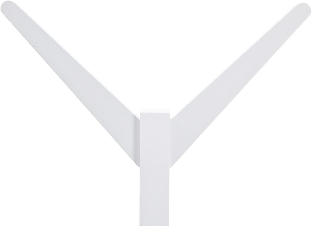 Scandinavian White Wooden Coat Stand Freestanding Modern Hallway Hat Rack Tree