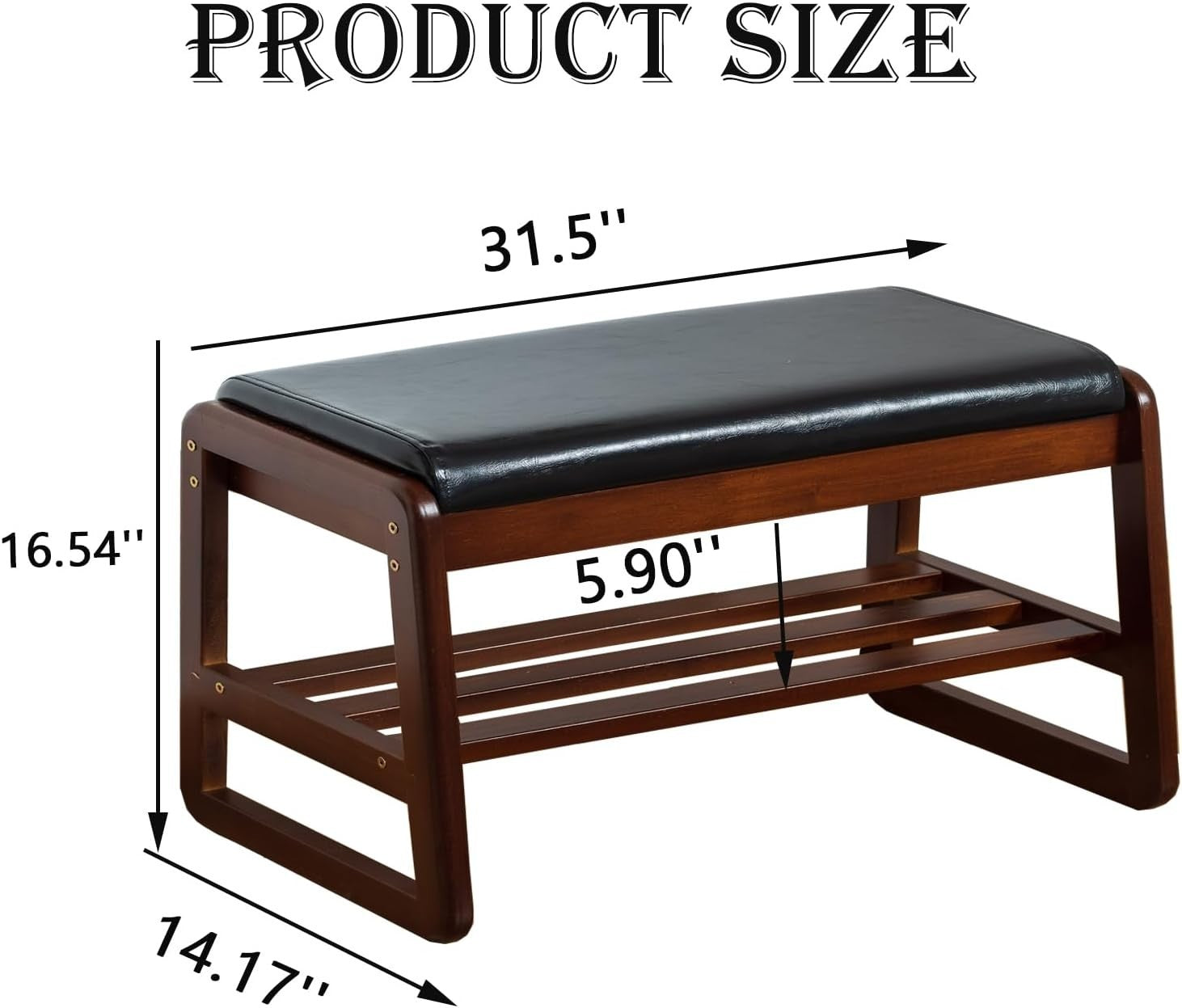 Modern Black Entryway Shoe Bench with Cushion & Flip-Top Hidden Storage