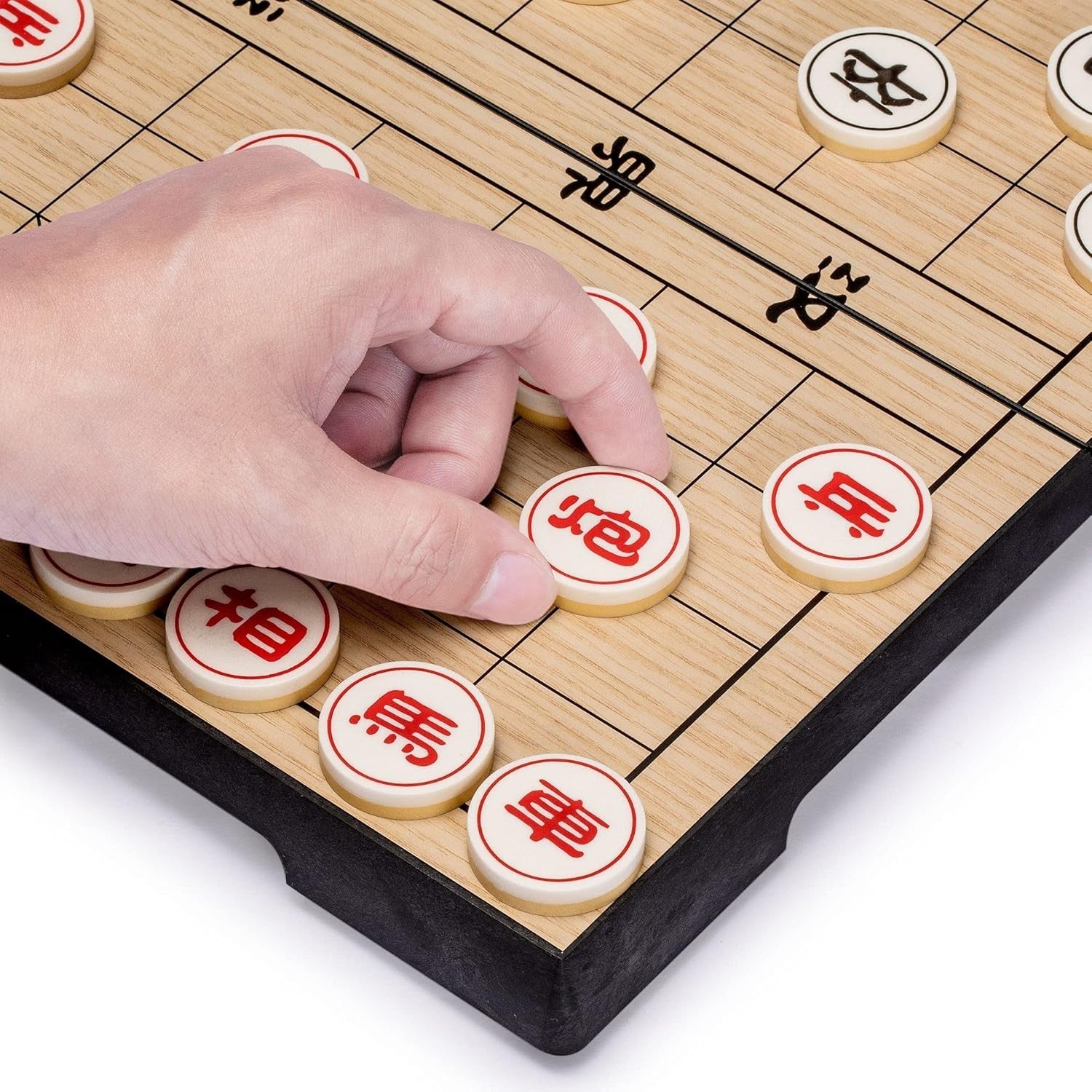 Magnetic Xiangqi Travel Chess Set Folding 31cm Board 32 Pieces