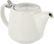 Ceramic Teapot with Stainless Steel Strainer Heat Resistant Tea Pot