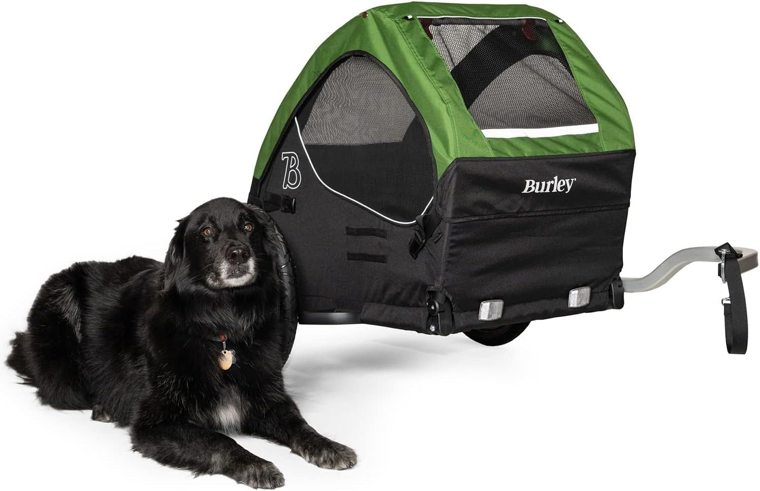 Pet Bike Trailer with Mesh Windows Lightweight Cargo Wagon for Dogs Cats