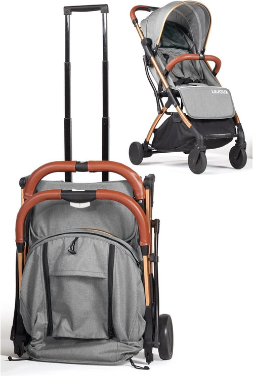 Compact Fold Baby Pushchair One-Hand Travel Buggy Reclining Seat 0-15kg Grey