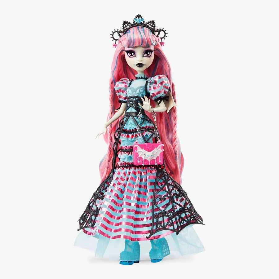 Collector Gothic Fashion Doll Pastel Ruffle Dress Stained Glass Heels