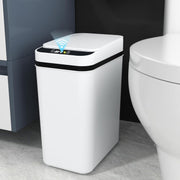 10L Touchless Bathroom Sensor Bin Slim Automatic Waste Bin White