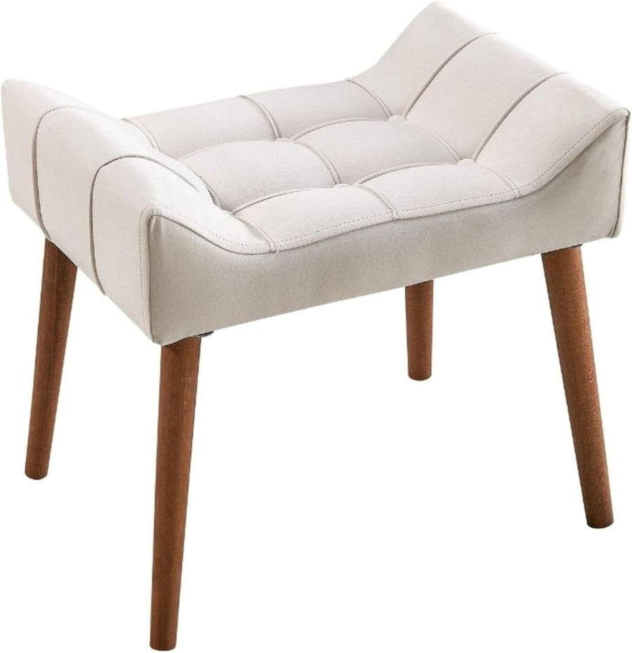 Cream Padded Dressing Table Stool Modern Vanity Makeup Chair Bedroom