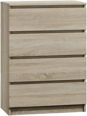 Sonoma 4 Drawer Tall Chest Modern Storage Cabinet Bedroom Organizer