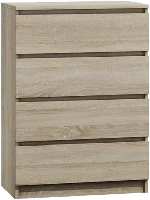 Sonoma 4 Drawer Tall Chest Modern Storage Cabinet Bedroom Organizer