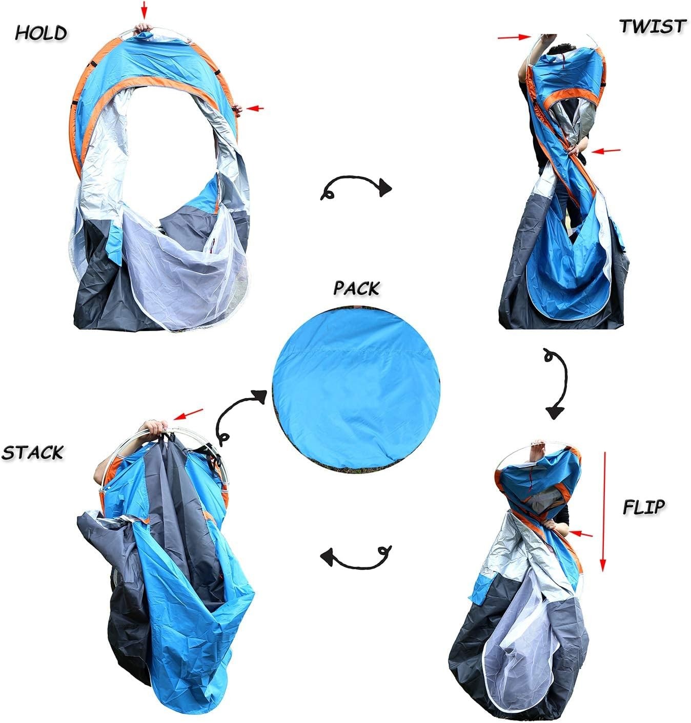 2 Man Pop Up Camping Tent Waterproof Instant Automatic