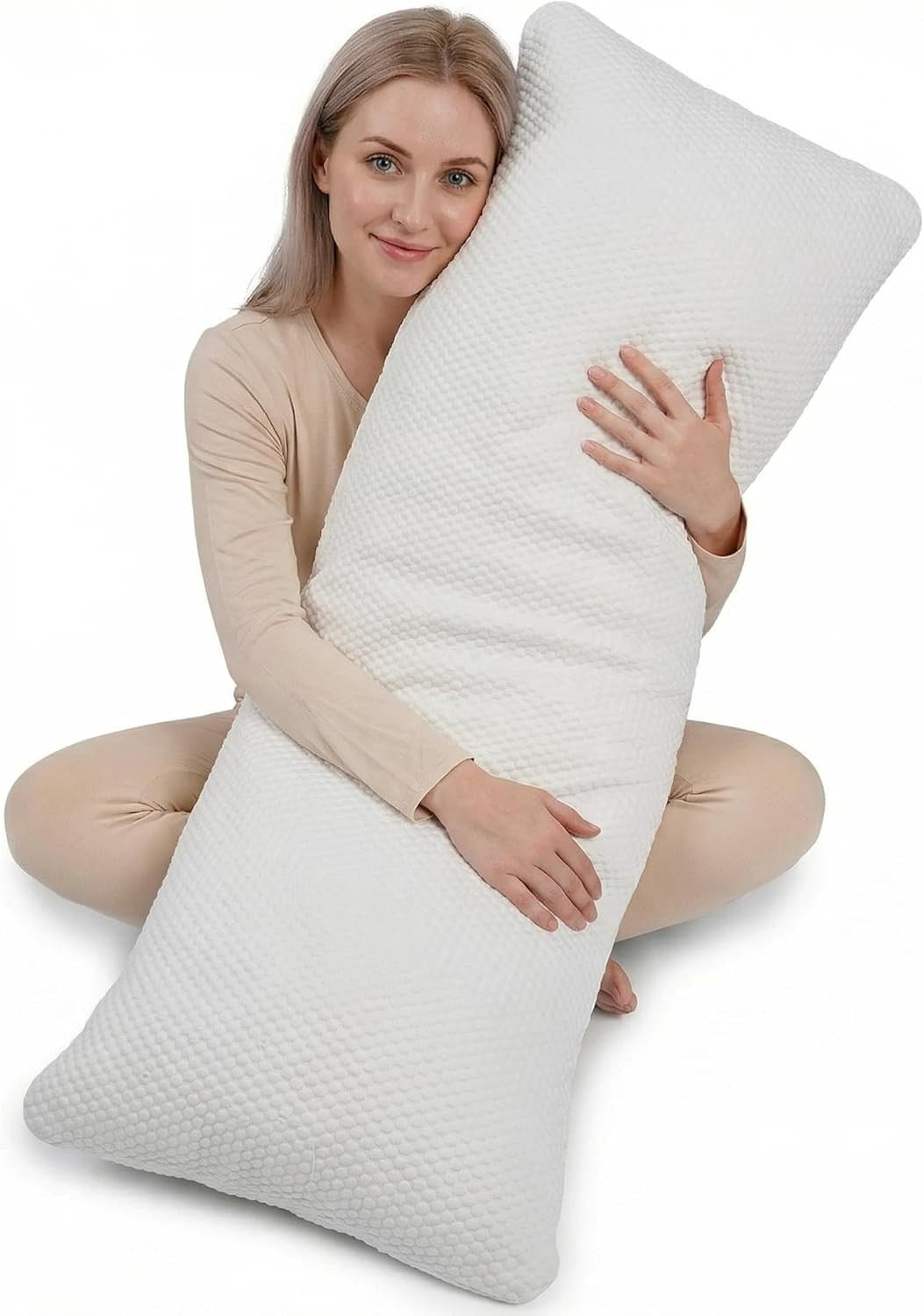 Body Pillow Full Length Adjustable Support for Side Sleepers Neck Back Pain