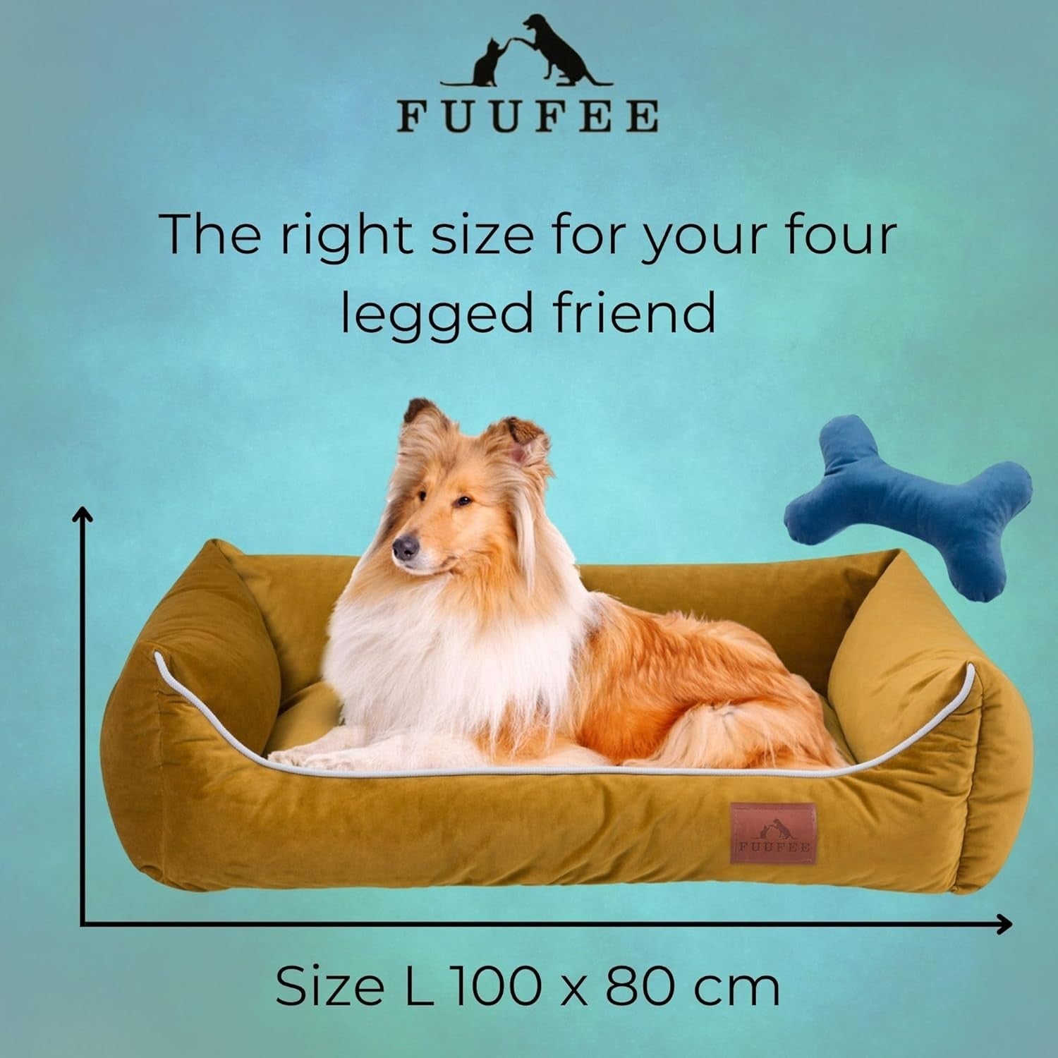 Luxury Dog Bed 100x80cm Orthopedic Washable Sofa