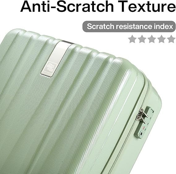 24” Expandable Hard Shell Checked Suitcase Spinner Wheels Lock
