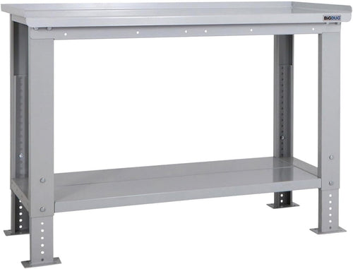 Heavy Duty Adjustable Workbench Steel Garage Table 600kg Load 1715x750 Shelf