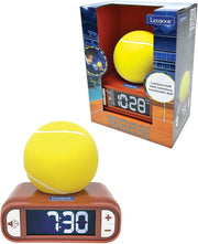 Kids Tennis Ball Alarm Clock Yellow Night Light LCD Snooze Sounds