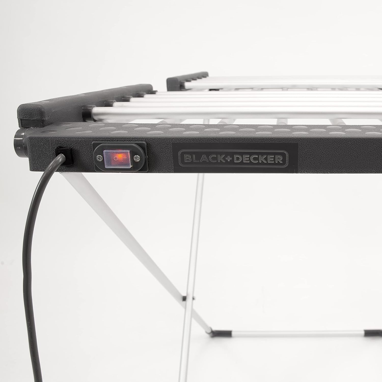 Electric Heated Clothes Airer Folding Dryer 18 Bars With Heated Wings Indoor
