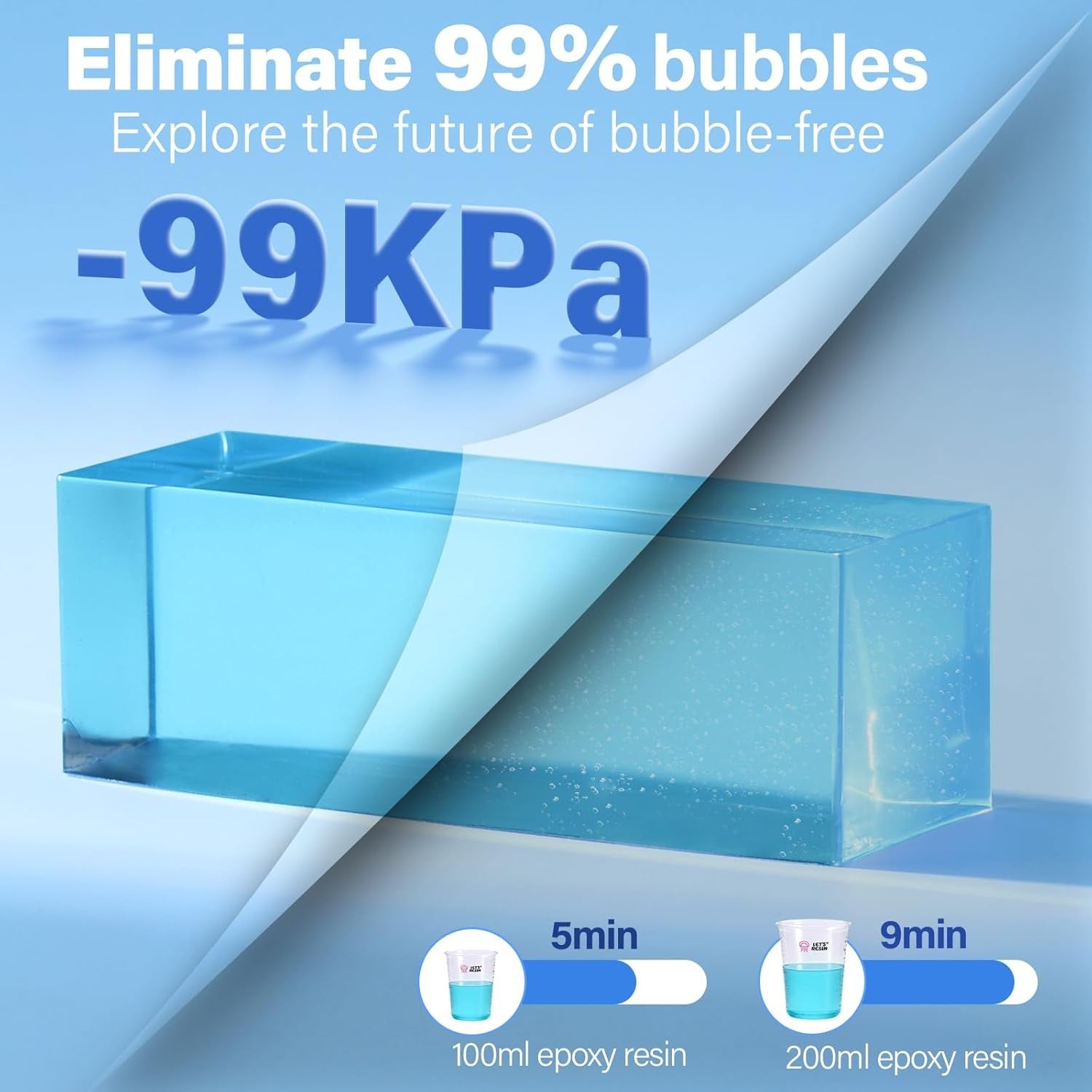 Resin Bubble Remover Vacuum Degasser 99Kpa Digital Timer UK Plug