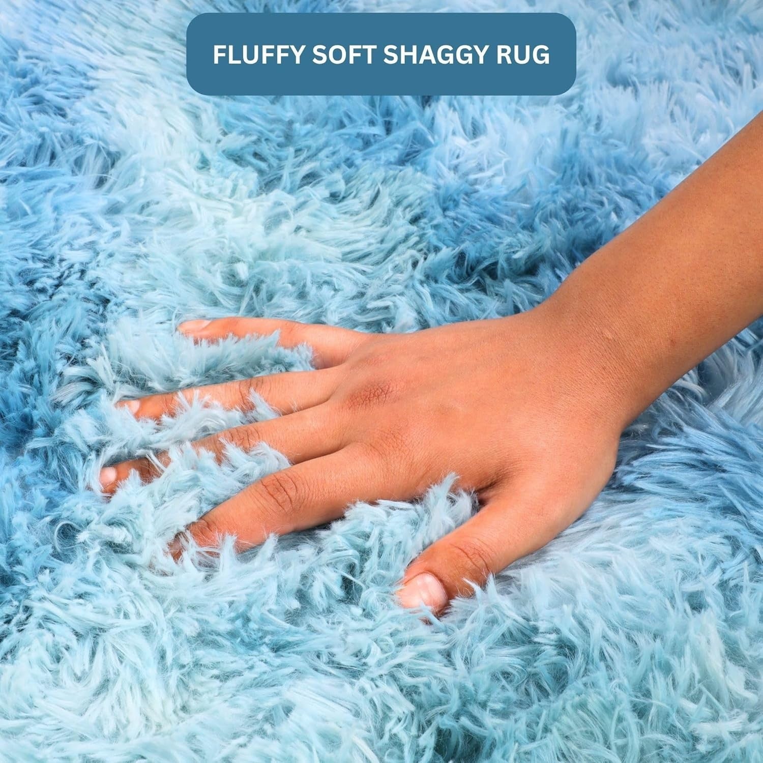 Teal Shaggy Rug 160x230cm Soft Thick Fluffy Non-Slip Large Bedroom Carpet