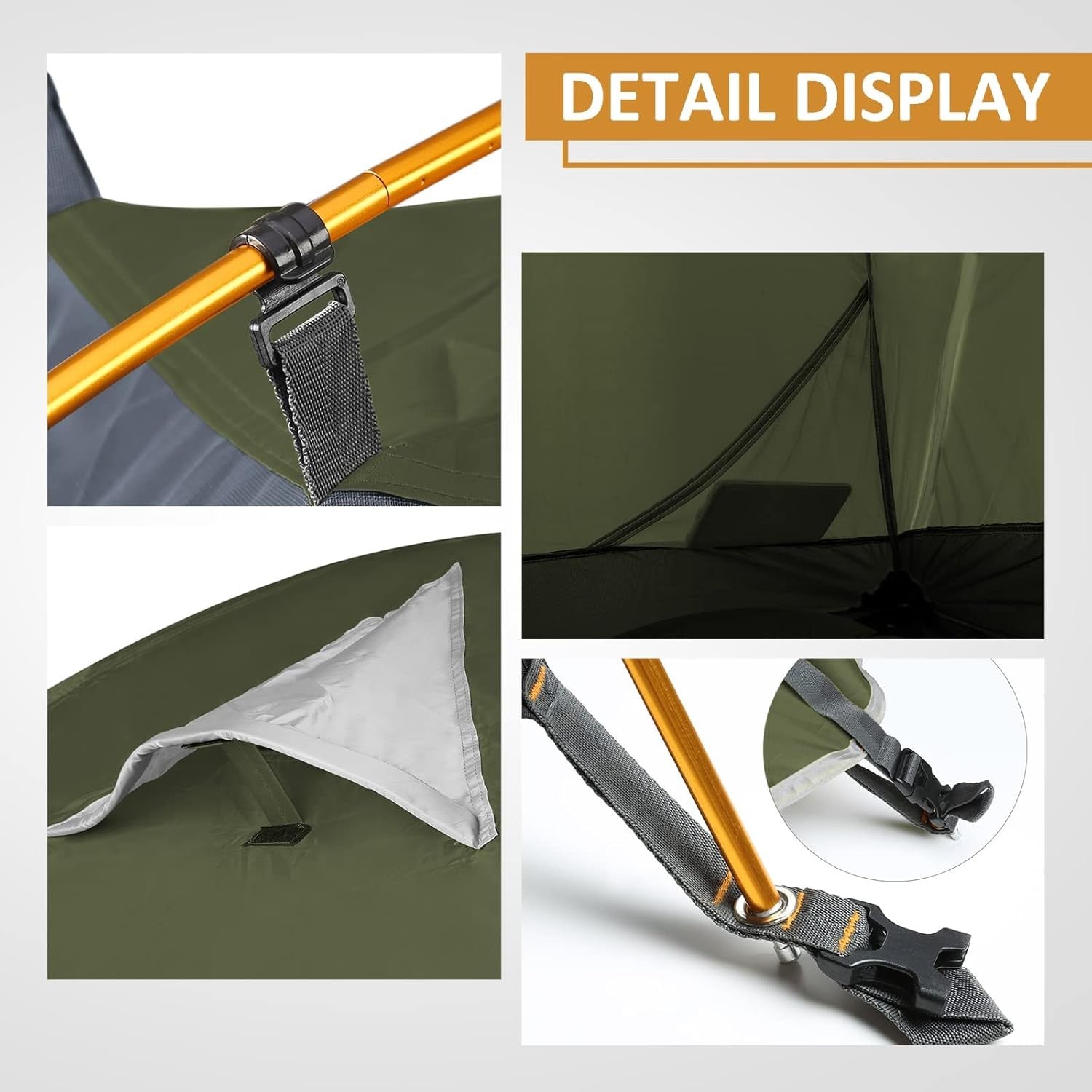 2 Person Ultralight Camping Tent Waterproof 3-4 Season Green