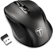 Wireless 2.4G Optical Mouse 2400 DPI 6 Buttons USB for PC Laptop
