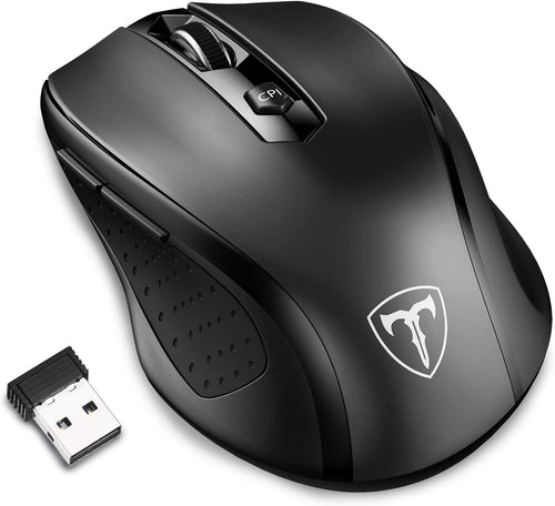 Wireless 2.4G Optical Mouse 2400 DPI 6 Buttons USB for PC Laptop