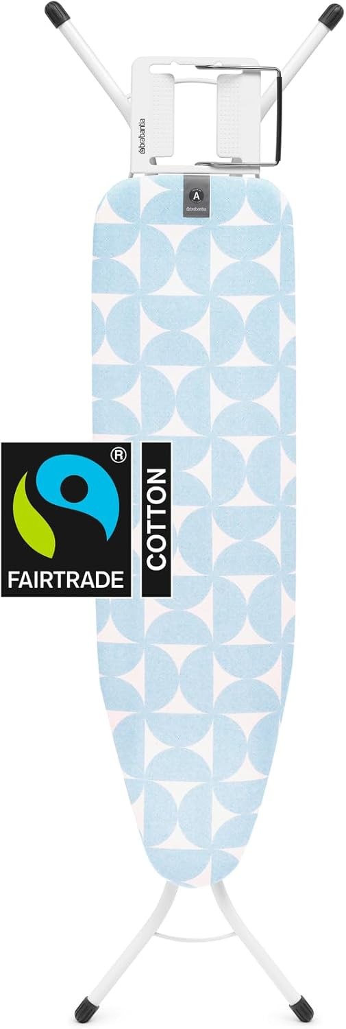 Compact Ironing Board 110x30cm Adjustable Height Steam Rest Foldable