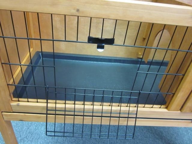 Wooden Rabbit Hutch Raised Outdoor Small Animal Cage Waterproof Roof