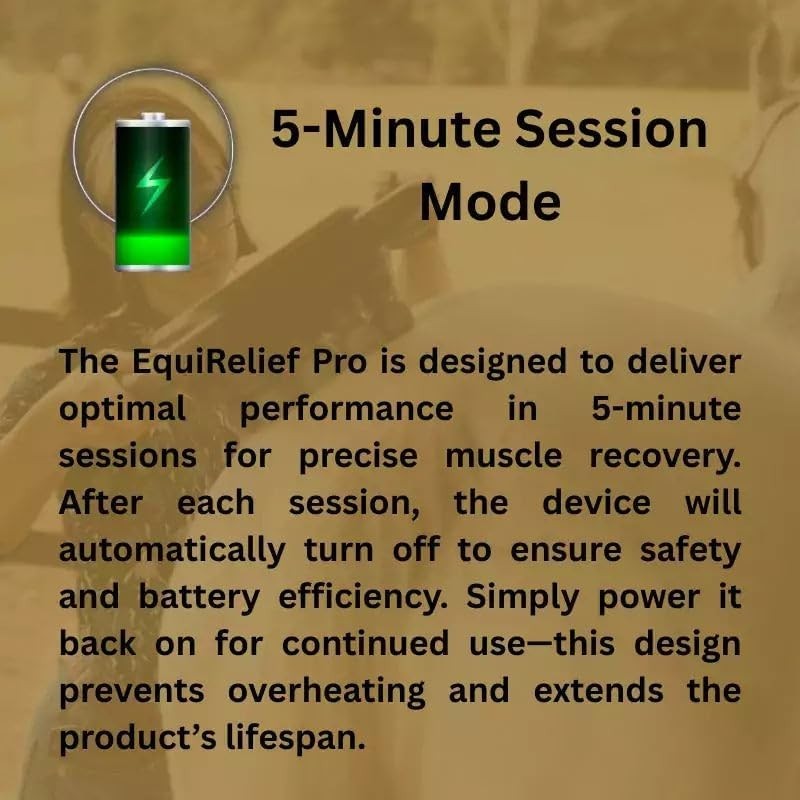 Horse Massage Gun 8 Head Deep Tissue Equine Recovery Red Light Heat Therapy