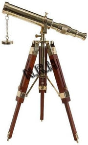 6" Brass Mini Spyglass Telescope | Collectible | Wooden Box Gift