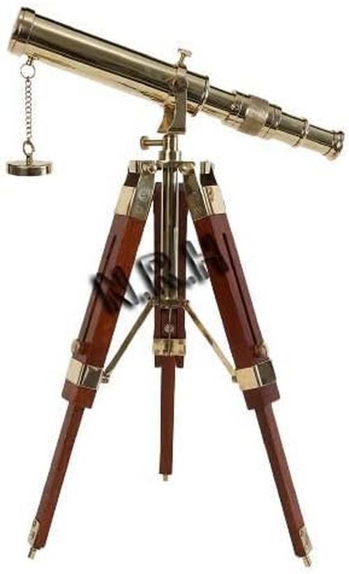 6" Brass Mini Spyglass Telescope | Collectible | Wooden Box Gift