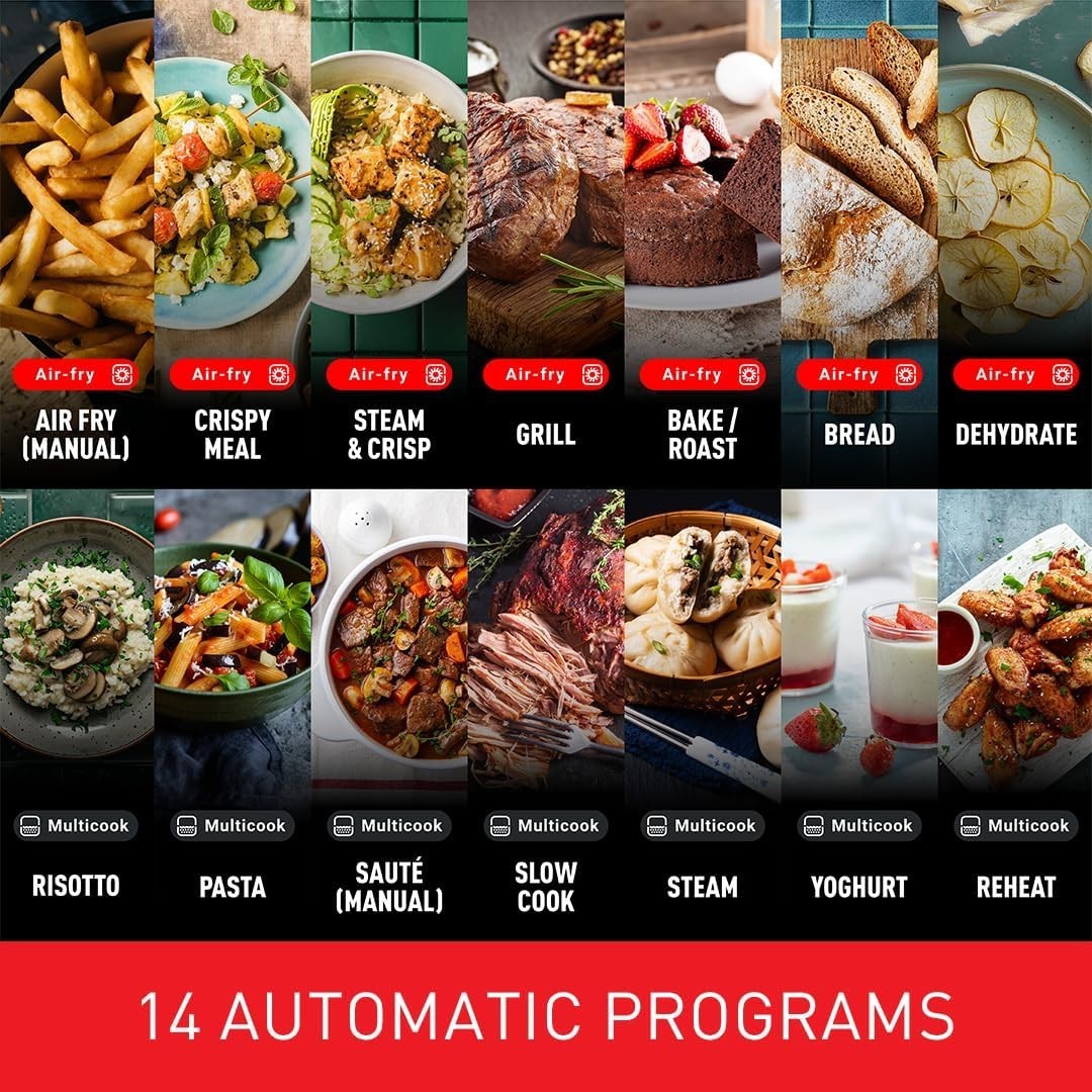 6L Multi Cooker & Air Fryer | Auto-Stir Tech | 14 Programs | Multi-Layer