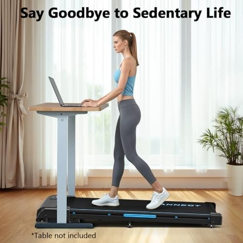 Under Desk Walking Treadmill 9% Incline 330LBS 2.75HP Quiet Home Jogger