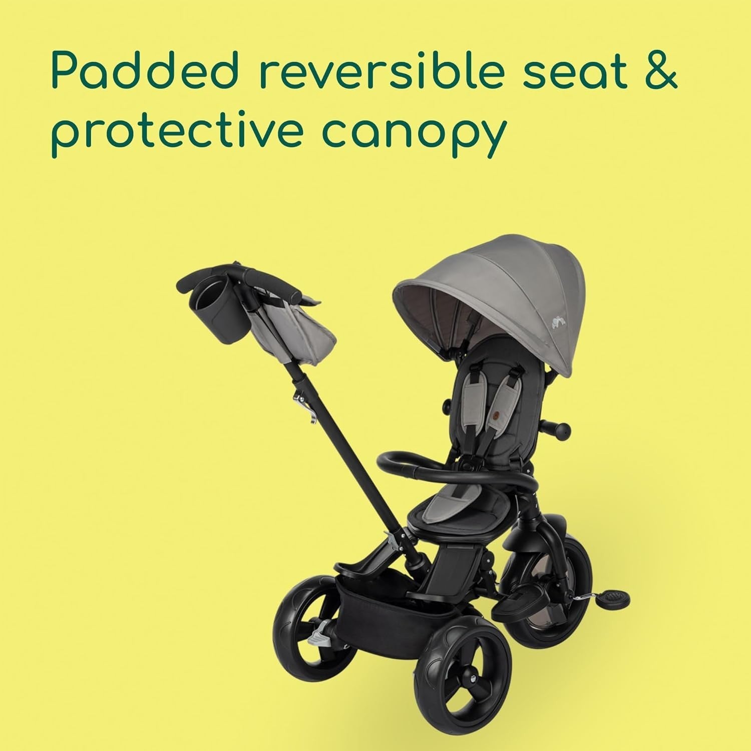 Foldable Baby Trike with Parent Handle Canopy 10M-4Y Toddler Bike