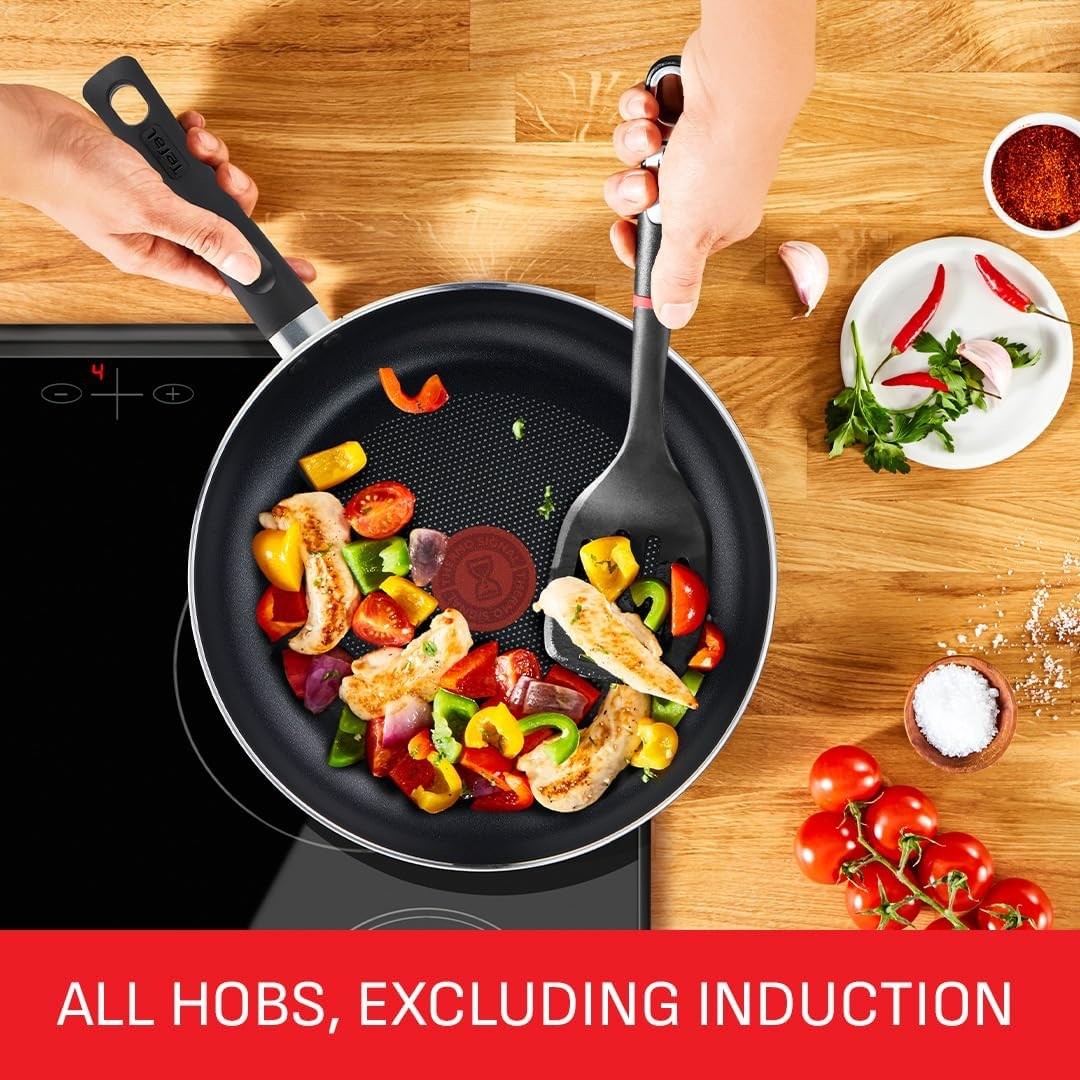 5pcs Black Non Stick Cookware Set with Lids – Saucepan & Frying Pan Set