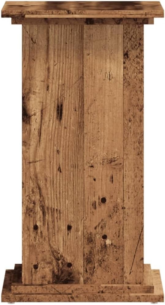 Rustic Brown Wood Plant Stand 60cm Indoor Outdoor Display Table for Home & Patio