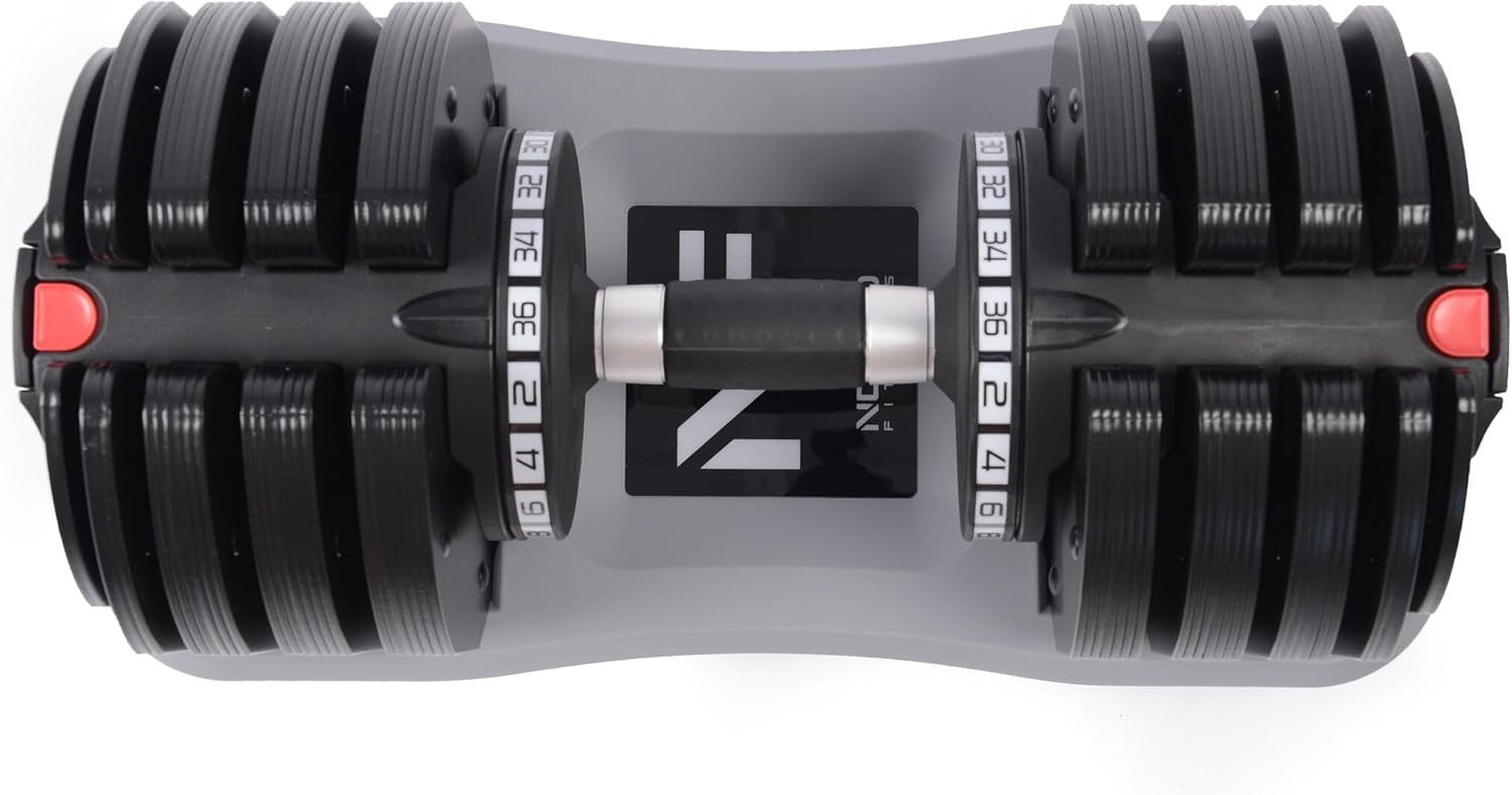 Adjustable Dumbbells Pair 2–36kg 18-in-1 Heavy Weights Home Gym Set