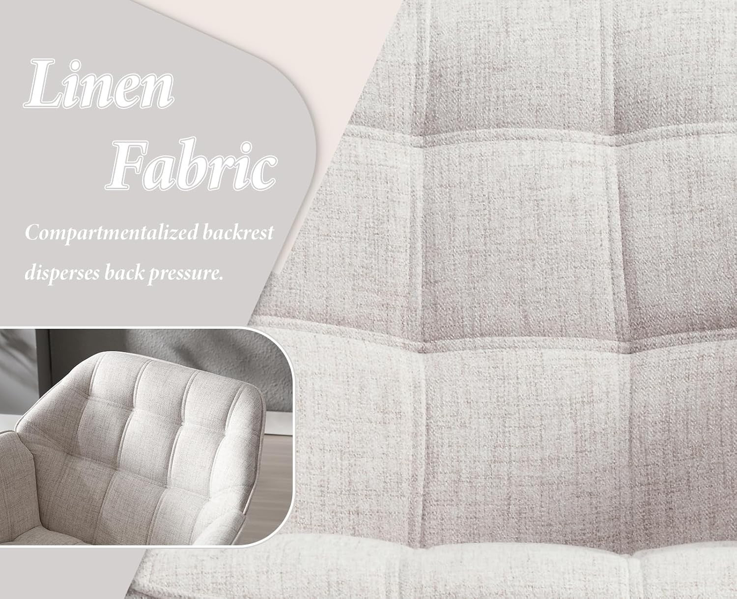 Modern Linen Accent Armchairs Set of 2 Tub Chairs Wood Legs Sofa Seat