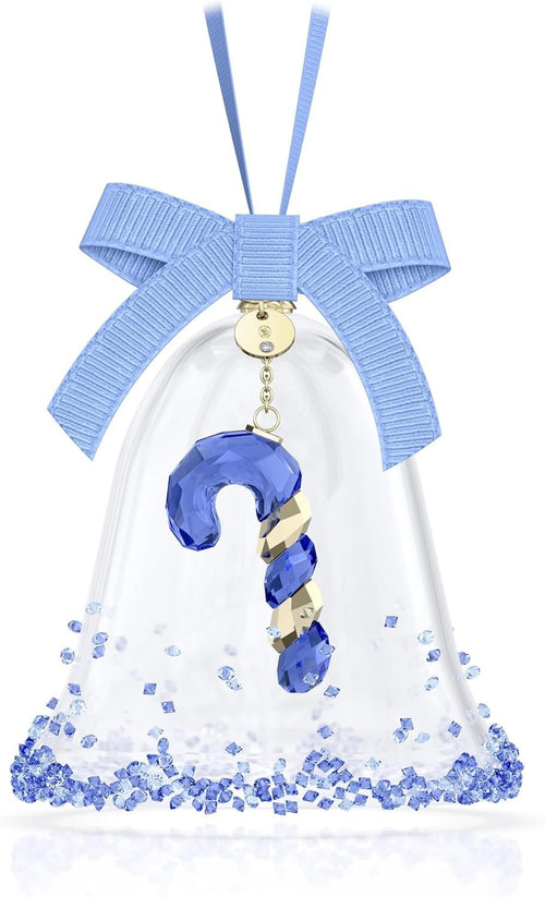 Blue Crystal Bell Ornament • Candy Cane Centrepiece • Luxury Festive Decor