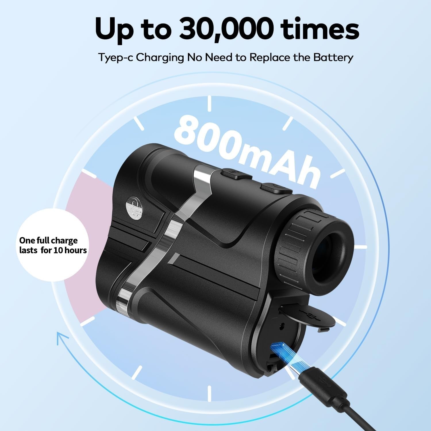 Golf Range Finder 1200 Yards Slope Flag Lock Rechargeable
