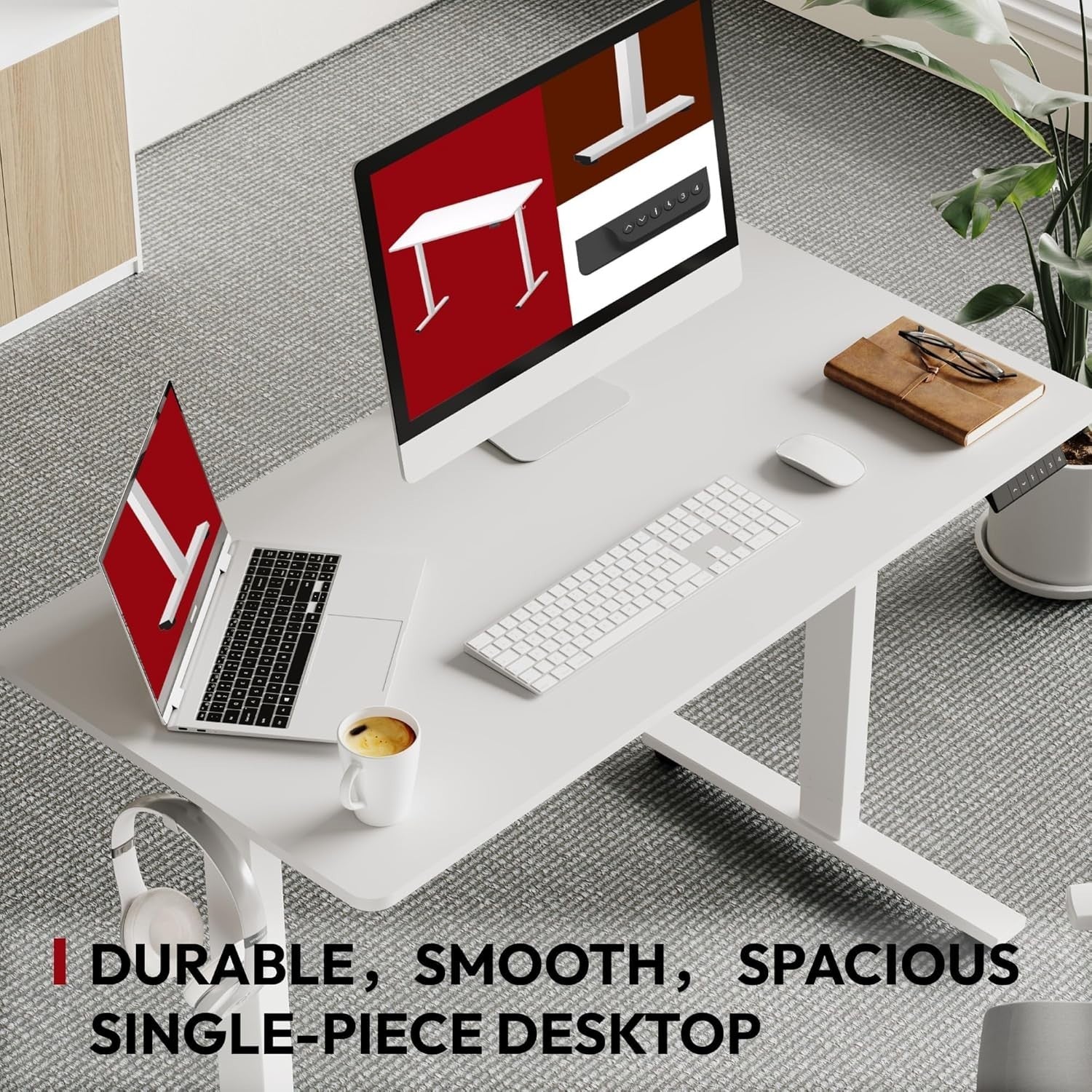 Electric Standing Desk 160x80cm Adjustable Sit Stand Table with Memory Panel
