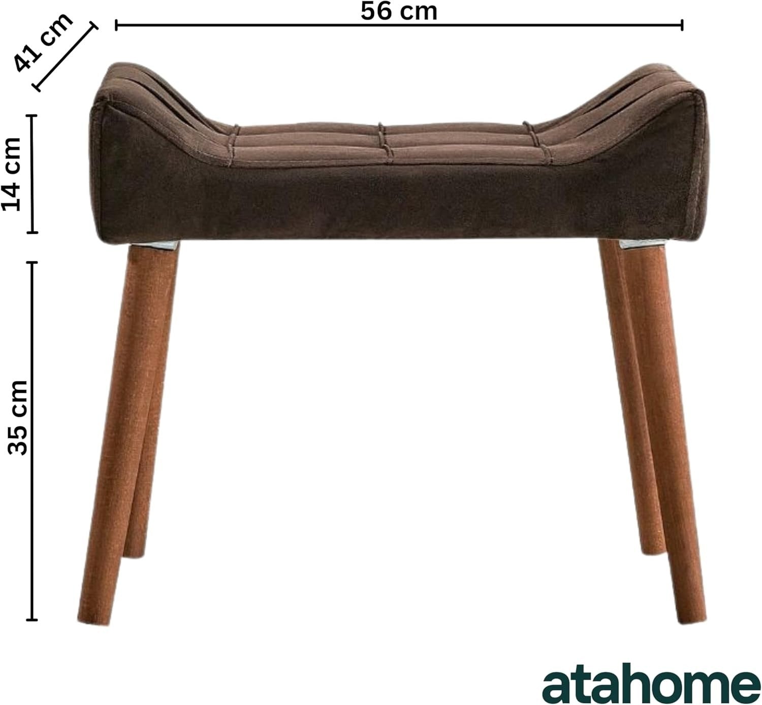Brown Padded Dressing Table Stool Modern Vanity Makeup Chair Bedroom