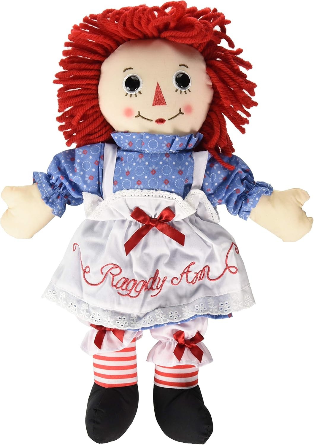 Set of 2 Classic Rag Doll Plush Toys Yarn Hair Button Eyes 16in