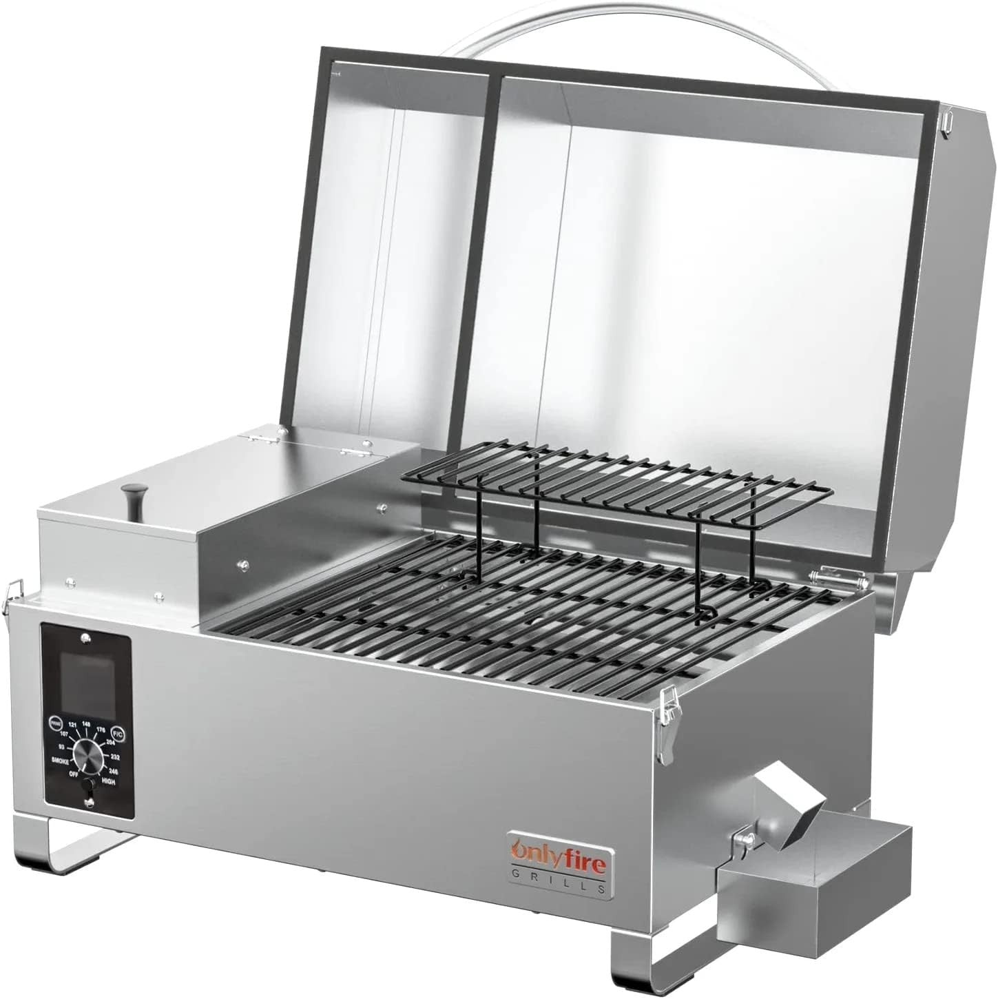 Portable Pellet Smoker BBQ Grill Tabletop 8-in-1 Outdoor Cooker