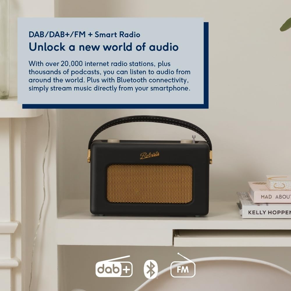 Portable FM/DAB/DAB+ Internet Radio with Bluetooth & Wi-Fi Black