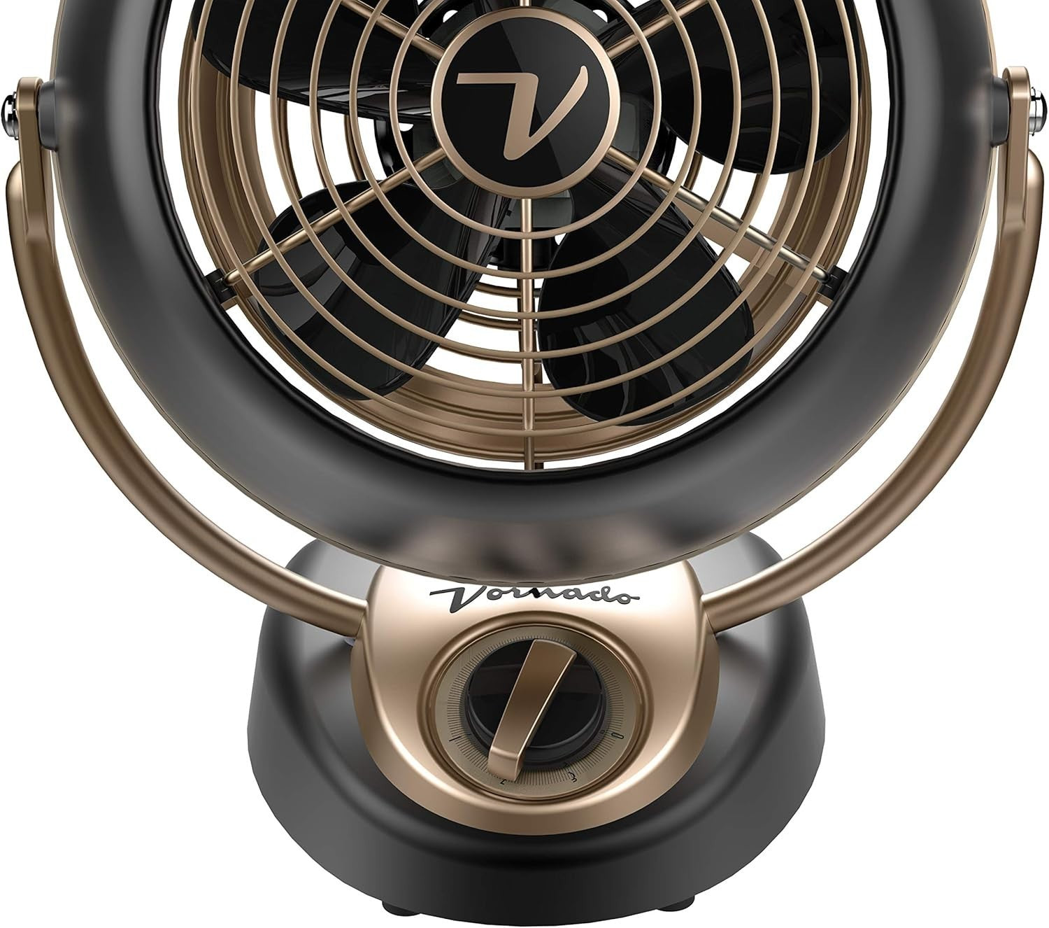 Retro Metal Table Fan – 3-Speed Gunmetal Design w/ Adjustable Tilt Vintage